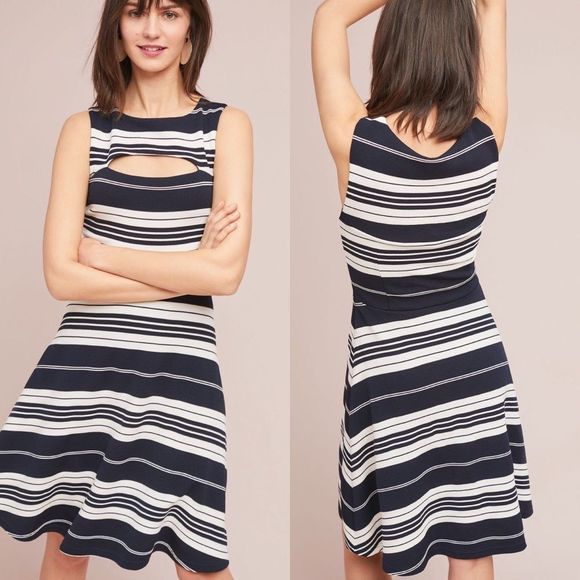 Anthropologie RILEY STRIPED KNIT DRESS - Picture 2 of 5